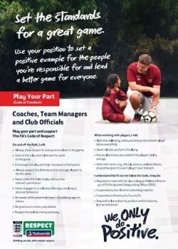 FA Code Of Conduct Coaches, Managers & Officials